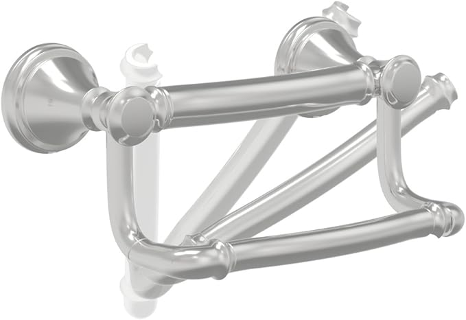 Delta Traditional (1-Pack) Toilet Paper Holder w/ Assist Bar ADA Compliant Brilliance Stainless Steel 300 lb Capacity Grab Bar for Seniors Bath Safety Handle, Balance Assist, Toilet Grip Bar 41350-SS