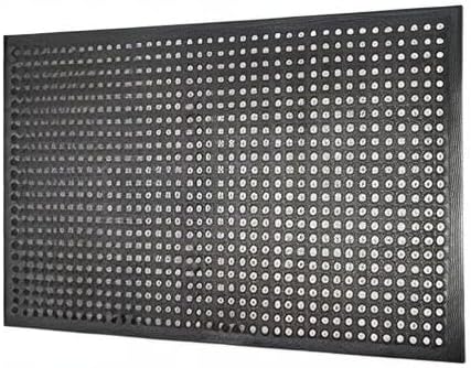 New Star Foodservice Commercial Grade Grease Resistant Anti-Fatigue Rubber Floor Mat, 36" x 60", Black