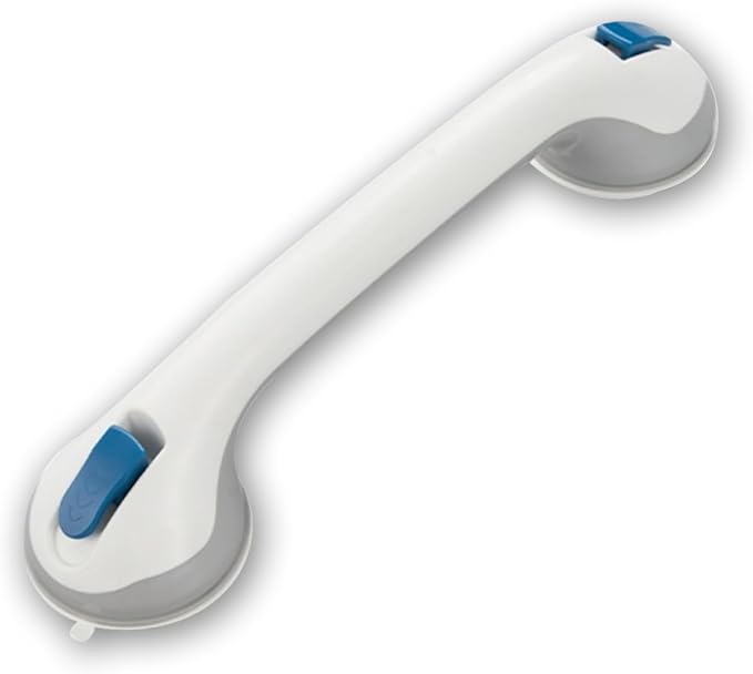 Grab Bars for Bathtubs and Showers, Suction Cup Shower Handle, Removable No Drill Bathroom Safety Assist Grip, Tool Free Install for Seniors and Adults, Shower, Tub, Toilet, RV, 1 Pack