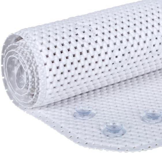 Duck Brand 393477 Softex Bath Mat Slip Resistant, 17 x 36 Inches, White, 2-Pack