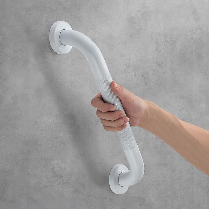 Grab Bars for Shower, 1 Pack 32-Inch Anti Slip Shower Handles for Elderly, Safety Shower Grab Bar, Stainless Steel Handicap Grab Bars for Bathroom (White 1" Diameter)