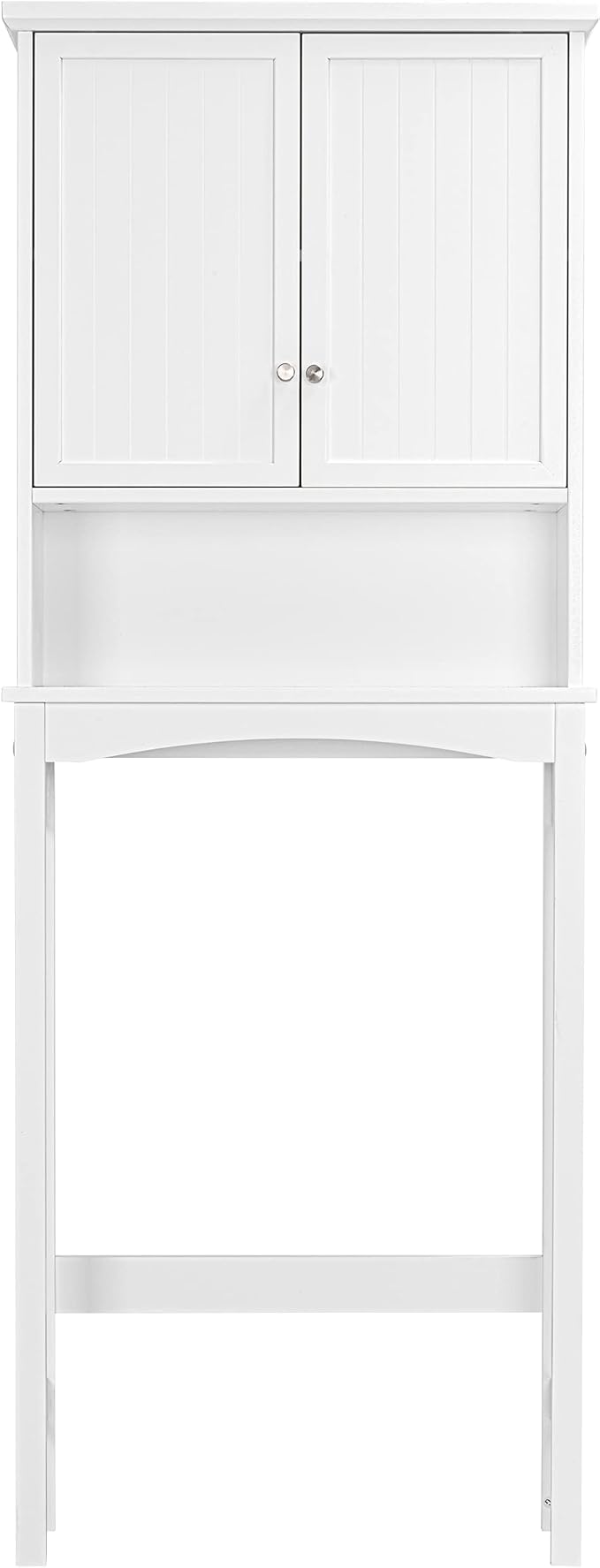 UTEX Over The Toilet Storage Cabinet, Bathroom Above Toilet Cabinet Organizer with Adjustable Shelves, White