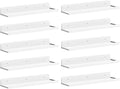 Lifewit Floating Shelves for Wall, Acrylic Display Shelf Wall Mounted for Figure, Car, Art, Book, 14" Perfume Organizer for Bathroom, Bedroom, Living Room, Nursery, Home Decor, White, 10 Pack