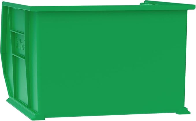 Akro-Mils 30270 AkroBins Plastic Storage Bins, Space-Saving Stackable Bins for Garage, Pantry, Craft Organization, 18" x 16" x 11", Green, 3-Pack