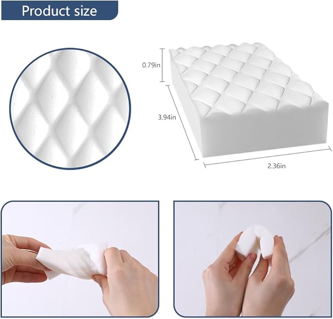 Melamine Sponge,50 Pack 2X Density Magic Sponges Eraser in Bulk,Melamine Foam Cleaner for Kitchen, Bathroom,Bathtub, Sink,Furniture, Wall Cleaner