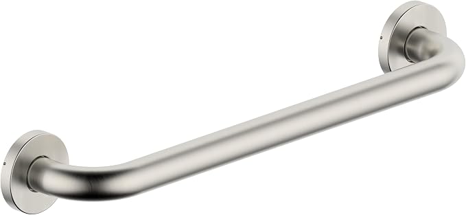 16 Inch Grab Bar 304 Stainless Steel Anti-Slip Bathroom Safety Handrail Wall Mount Assist Grip for Elderly Handicap Bathtub Shower Toilet,GB-4023-BN,Brushed Nickel