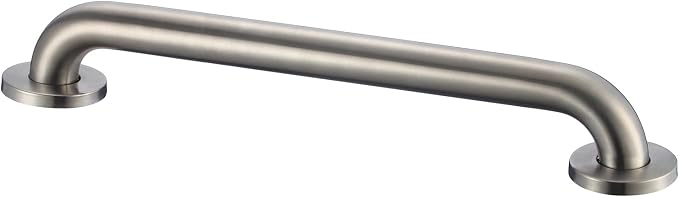 Stardrix 18-Inch ADA Compliant Grab Bar, 1.5" Diameter, Concealed Mounting Flanges, Handicap Friendly, Commercial & Residential Bathrooms, Brushed Stainless Steel