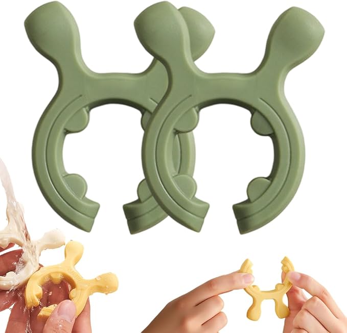 Multifunction Silicone Pot Handle Spatula Rack, 2026 Non-Slip Spoon Holder Stove Organizer Kitchen Gadgets, Steam Releaser,Utensil Anti Scalding Pot Clip for Cooking Accessories (2, Green)