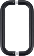 Ranbo Matte Black 8" （CTC） Tubular Back-to-Back Shower Door Handle，3/4" Diameter Pull Handles with Metal Washers, for 1/4"- 1/2" Thick Glass and 1-3/8" - 2-1/6" Thick Wooden or Metal Doors