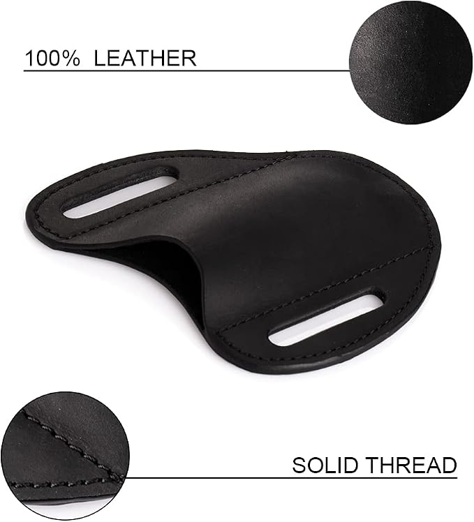 Gentlestache Leather Knife Sheaths for Belt,Folding Knife Belt Sheath, Leather Pocket Knife Sheath, Knife Holster Belt for Folding Knife, Black…