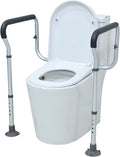 Loyoda Toilet Handle Height-Adjustable Leg Toilet Safety Frame Medical Grade Aluminum Alloy Sturdy Toilet Safety Rail Provides Support for Seniors, Disabled and Pregnant Women