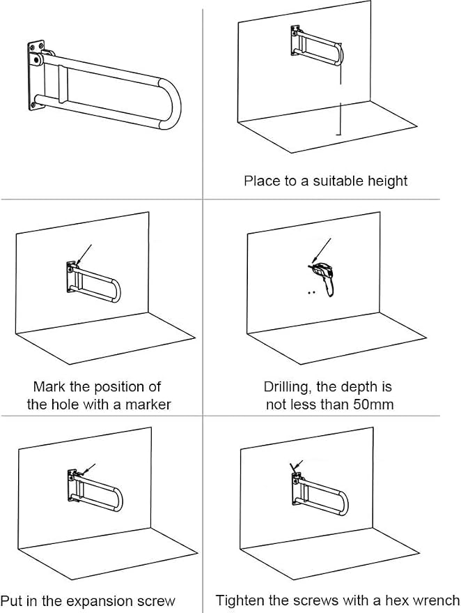 Handicap Grab Bars Rails 30 Inch Toilet Handrails Bathroom Safety Bar Hand Support Rail Handicapped Handrail Accessories for Seniors Elderly (30inch)