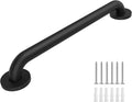 Safety Shower Grab Bars for Seniors, Stainless Steel Anti Slip Shower Handle, ADA Compliant Hand Rails, Holds up to 500 LBS Grab Bars for Elderly for Wall (Black, 18 Inches)