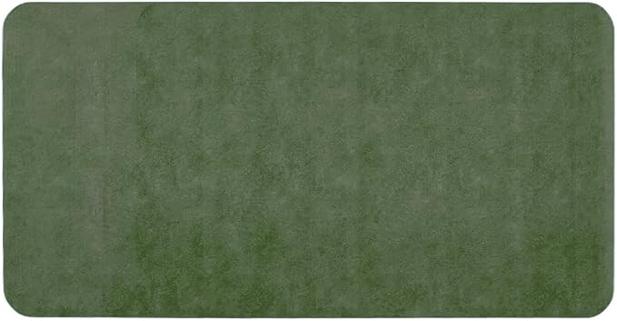 TYUU Bathroom Mat Quick Dry, Bathroom Rugs Non Slip Washable Thin Absorbent Bath Mat Fits Under Door Bathroom Floor Mat Perfect for Bath, Shower, or Sink 24"x48" Sage Green