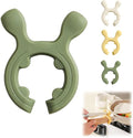 Multifunction Silicone Pot Handle Spatula Rack, 2026 Non-Slip Spoon Holder Stove Organizer Kitchen Gadgets, Steam Releaser,Utensil Anti Scalding Pot Clip for Cooking Accessories (1, Green)
