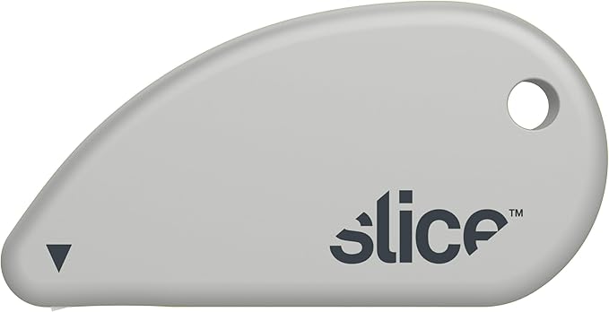 Slice Micro Safety Cutter | Safe Ceramic Box Cutter Lasting 11x Longer than Metal | Keychain Box Opener | Combo Pack | Earth White + Sage