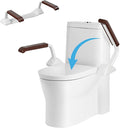 Toilet Safety Rails for Seniors, Heavy Duty Foldable Toilet Support for Seniors, Elderly Toilet Seat Rails with Arms, Toilet Bars for Elderly and Disabled Up to 520LBS, Easy Installation Toilet Frame