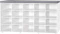DINZI LVJ Shoe Storage Bench, 20-Cubby Shoe Rack Bench with Cushion, Fully Adjustable Shelves, Shoe Organizer for Closet, Entryway, Mudroom, Hallway and Garage, White