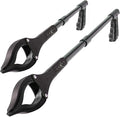 Grabber Reacher Tool - 2 Pack - Latest Version Long 19/32 Inch Foldable Pick Up Stick - Strong Grip Magnetic Tip Lightweight Trash Picker Claw Reacher Grabber Tool for Elderly Reaching, Luxet (Black)