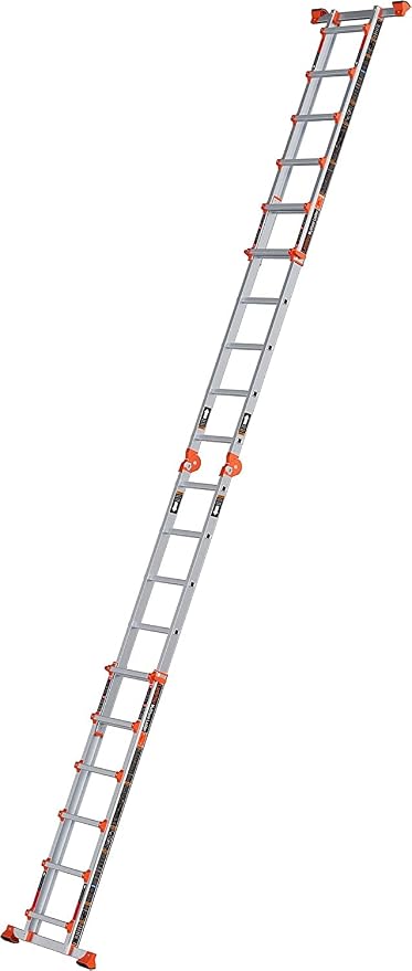 LANBITOU Ladder, A Frame 6 Step Ladder Extension, 22 Ft Anti-Slip Multi Position Ladder, Storage Folding Ladder, 330 lbs Security Load Telescoping Aluminum Ladders for Stairs Home Indoor Outdoor Roof