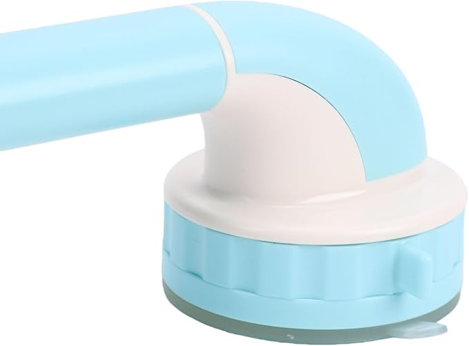 BRRNOO Shower Grab Bar for Kids with Reinforced Suction Cups, Stable Support for Toddlers Learning to Stand, Balanced & Stable Bath Handle, Hygienic & Easy Setup, ABS Material, 14.37in (Blue)