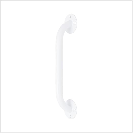 Medline White 12” Grab Bar for Shower & Bathtub, Independence Aid & Ease of Movement — For Elderly, Handicapped or Seniors, 300 lb. Capacity, 1 Bar