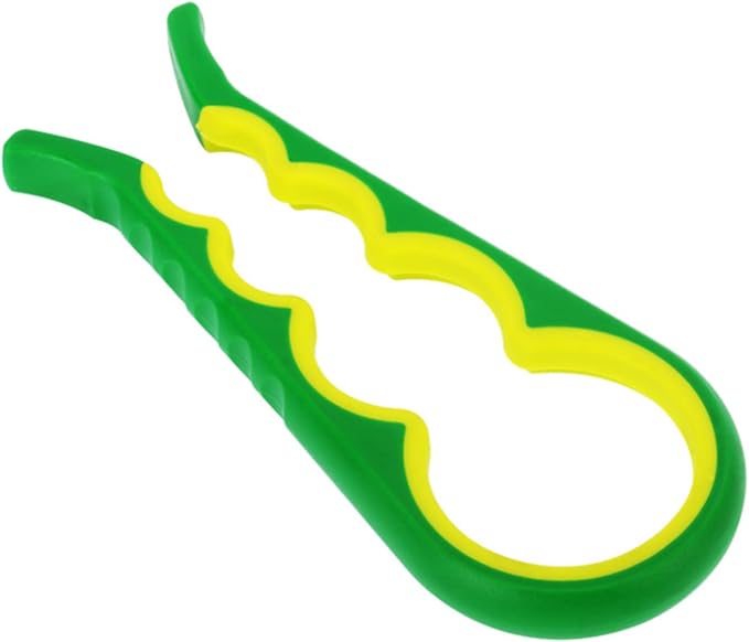 Multi-Color Bottle Opener and Can Opener for Weak Hands, Elderly Arthritis, Elderly, Jar Lid Opener with Rubber Pad for Jar Opener and Corkscrew Opener (green and yellow)