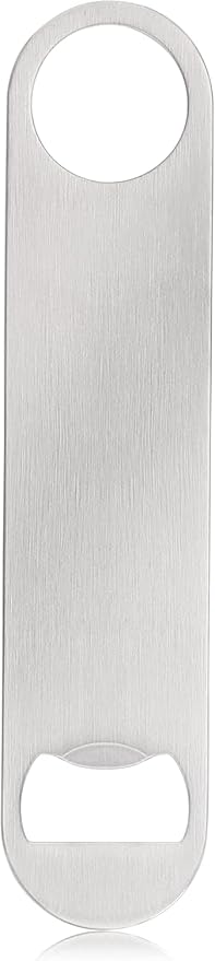 New Star Foodservice 533401 Stainless Steel Flat Bottle Opener, 7-Inch
