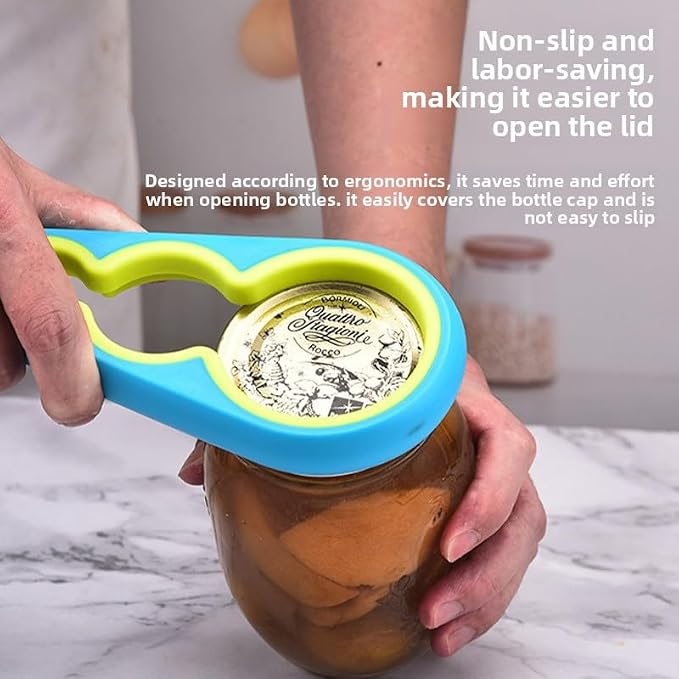 Multi-Color Bottle Opener and Can Opener for Weak Hands, Elderly Arthritis, Elderly, Jar Lid Opener with Rubber Pad for Jar Opener and Corkscrew Opener (red and gray)