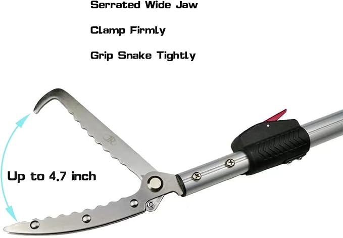 7.3ft Snake Catcher Tongs Grabber Professional Traps Stick Heavy Duty Auminum Alloy Pick-up Handing Tools