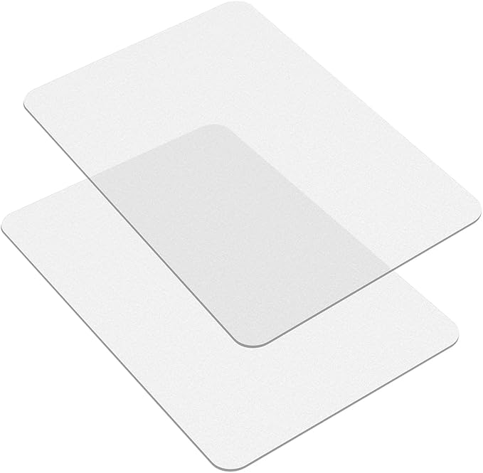 Soimeat Hard Frosted Office Chair Mat for High Pile Carpet and Hardwood Floor, 32" x 47.2" Anti-Slip Computer Rolling Chair Mat, Heavy Duty Chair Pad Under Desk Carpeted Floor Protector for Home, 2PCS