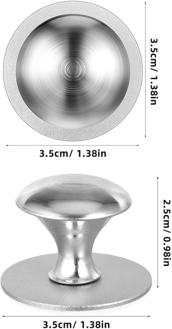 POPETPOP 2-Pack Stainless Steel Suction Handles, Drill-Free Installation, Rust-Proof Grip for Glass Shower Doors, Cabinets, Refrigerators