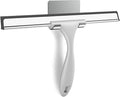 SetSail Shower Squeegee for Glass Doors All-Purpose Squeegee for Shower Glass Door Heavy Duty Window Squeegee with Hook for Car Window Cleaning 12 Inches, Grey