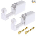 Nose Piercing Gun Kit 6Pcs Disposable Nose Piercing Kit Including 2Pcs Self Nose Piercing Gun with 2PCS Built-in Nose Stud and 2PC Clean Tools for Nose Cartilage Piercing Kit(Gold)