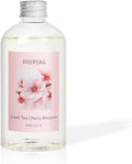 Green Tea Cherry Blossom Diffuser with 20 Black Fiber Sticks, 6.7 oz Diffusers for Home Essentials Bathroom,Last up to 60 Days（200ml