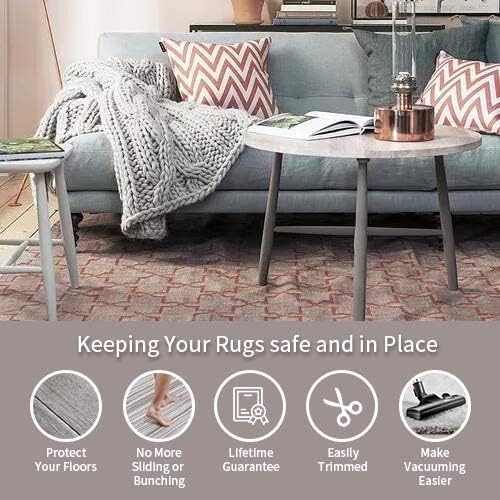 Extra Strong Rug Pad Gripper, Anti Slip Area Rug Pad for Any Hard Surface Floors Keep Your Rugs Safe and in Place 2 * 4FT