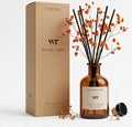 WEALD TRIBE Flower Reed Diffuser Set Neroli Scent for Bathroom Accessories Shelf Decor & Air Fresheners, Sticks Defusers with 4.0 fl oz Essential Oils & Leaves, House Bedroom Office Decor & Gifts