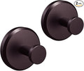 HOME SO Suction Cup Hooks for Shower & Bathroom Towel Holder 2-Pack – Suction Cups Hooks for Hanging Towels, Robes, & Coats - Tiles, Glass Door or Mirror – Shower Hooks & Towel Hooks Organizer -Bronze