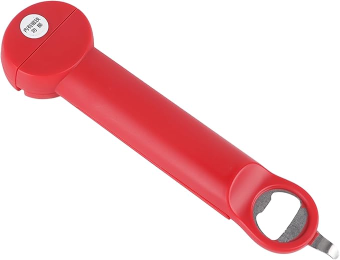 Retractable Stainless Steel Multifunctional Bottle Opener with Scientific Lever for Easy Jar Opening, for Families with Children, 5.0x21.0cm