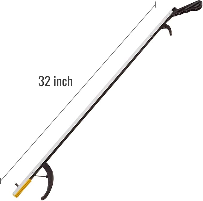 DMI Reacher Grabber Tool for Elderly, Disabled or After Surgery Recovery, Claw Grabber, Reaching Assist Tool, Trash Picker, Hand Gripper, Arm Extension, 32 Inches, Non Folding, Magnetic Claw