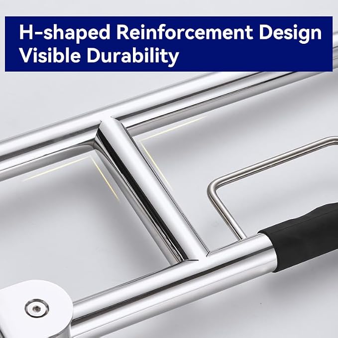 Toilet Grab Bar 23.6 Inch, BVTOURA Flip-Up Safety Rail with Soft Silicone Anti-Slip Finger-Grip Handle and Paper Holder, Stainless Steel U-Shaped Support Bar for Elderly Disabled, Brushed Nickel