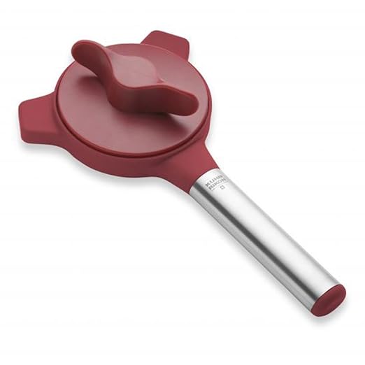 Kuhn Rikon Strain-Free Gripper Opener for Jars and Bottles, 8.75 x 4.25 x 2 inches, Red and Silver
