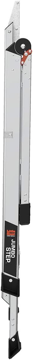 Little Giant Ladders, Jumbo Step, 4-Step, 3 foot, Step Stool, Aluminum, Type 1AA, 375 lbs weight rating, (11904), Gray