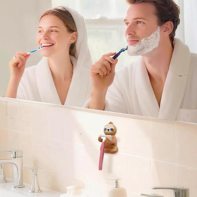Cute Sloth Razor Holder Shower, Cute Gadgets Leg Razor Holder, Funny Bathroom Decor Accessories for Women Mom Sister Friend Wife Girlfriend, Women's Razor Hang in Shower, Sloth Gifts for Women