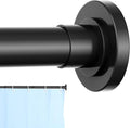 CorkLatta Black Shower Curtain Rod 31 to 68 Inch,1 Inch Diameter Adjustable Spring Tension Stainless Steel Telescoping Rod,Easy Install,No Rust