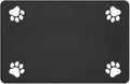 Pet Feeding Mat-Absorbent Pet Placemat for Food and Water Bowl, with Waterproof Rubber Backing, Quick Dry Water Dispenser Mat for Dog and Cat (20"x12", Black)