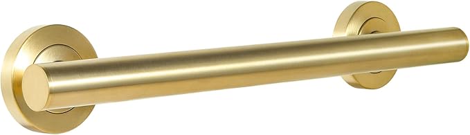 Lava Odoro Shower Grab Bar, Modern Stainless Steel Handicap Grab Bar for Bathtubs and Showers, Shower Safety Bar for Seniors Disabled, ADA-Compliant (Brushed Gold, 24 Inch)