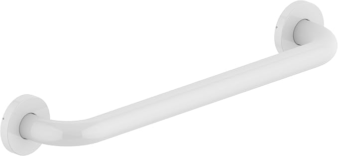 16 Inch Grab Bar 304 Stainless Steel Anti-Slip Bathroom Safety Handrail Wall Mount Assist Grip for Elderly Handicap Bathtub Shower Toilet, GB-4023-WH, White