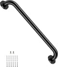 24 Inch Bathroom Grab Bar, ZUEXT Matte Black Safety Handrail for Shower Toilet Bathtub, Wall-Mounted Stainless Steel Handicap Grab Rail for Seniors Disabled Bath Safety Support (1.25" Diameter)