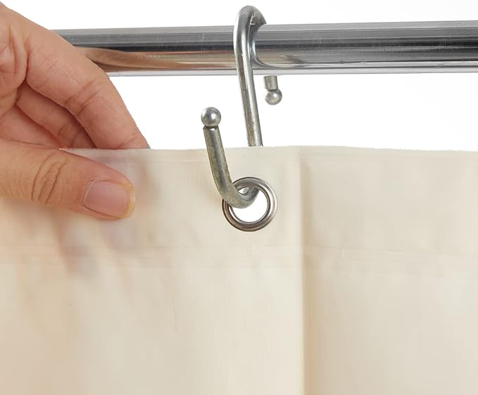 EHZNZIE Beige Shower Curtain Liner 72x72, PEVA Waterproof Bath Curtain, No Chemical Smell, 3 Weighted Magnets, Durable with Rustproof Metal Grommets